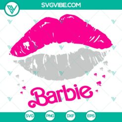 Movies, SVG Files, Movie Barbie Kiss SVG Cricut, Barbie Lips SVG Image, Barbie 2