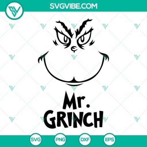 mr grinch and mrs grinch svg bundle grinch face svg merry grinchmas svg png dxf eps 8 mockup