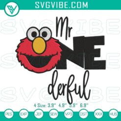 Disney Embroidery Designs, Embroidery Designs, Mr Onederful Birthday Elmo 6