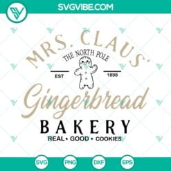 Christmas, SVG Files, Mrs Claus Gingerbread Bakery SVG Files, Christmas Baking 2