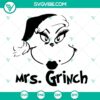 Mrs Grinch face SVG images for Christmas with Mrs Grinch SVG file for Cricut Silhouette, perfect for holiday crafting projects.