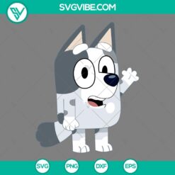 Cartoons, SVG Files, Muffin Bluey SVG Image, Bluey Characters SVG Download, 2