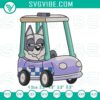 Muffin driving a police car embroidery design, featuring Bluey cartoon character file for digital usage.
