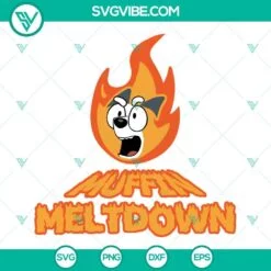 Disney, SVG Files, Muffin Meltdown SVG File, Muffin Bluey Fire SVG Download PNG 2