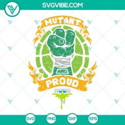 Mutant And Proud Michelangelo SVG Image, Mike Ninja Turtle SVG Images PNG DXF