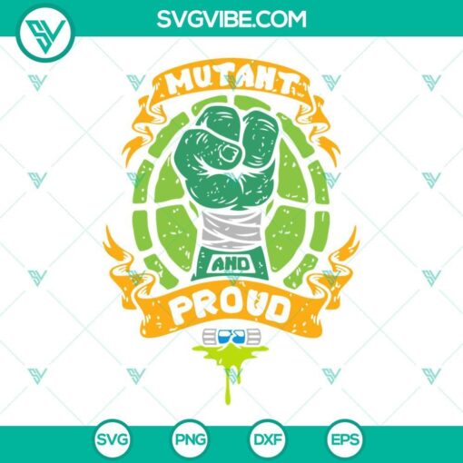 mutant and proud michelangelo svg mike ninja turtle svg png dxf eps cricut 8 mockup