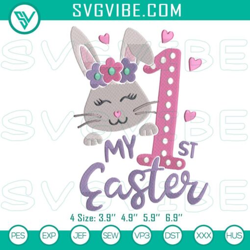 my 1st easter bunny embroidery designs flowers cute rabbit embroidery design files mockup