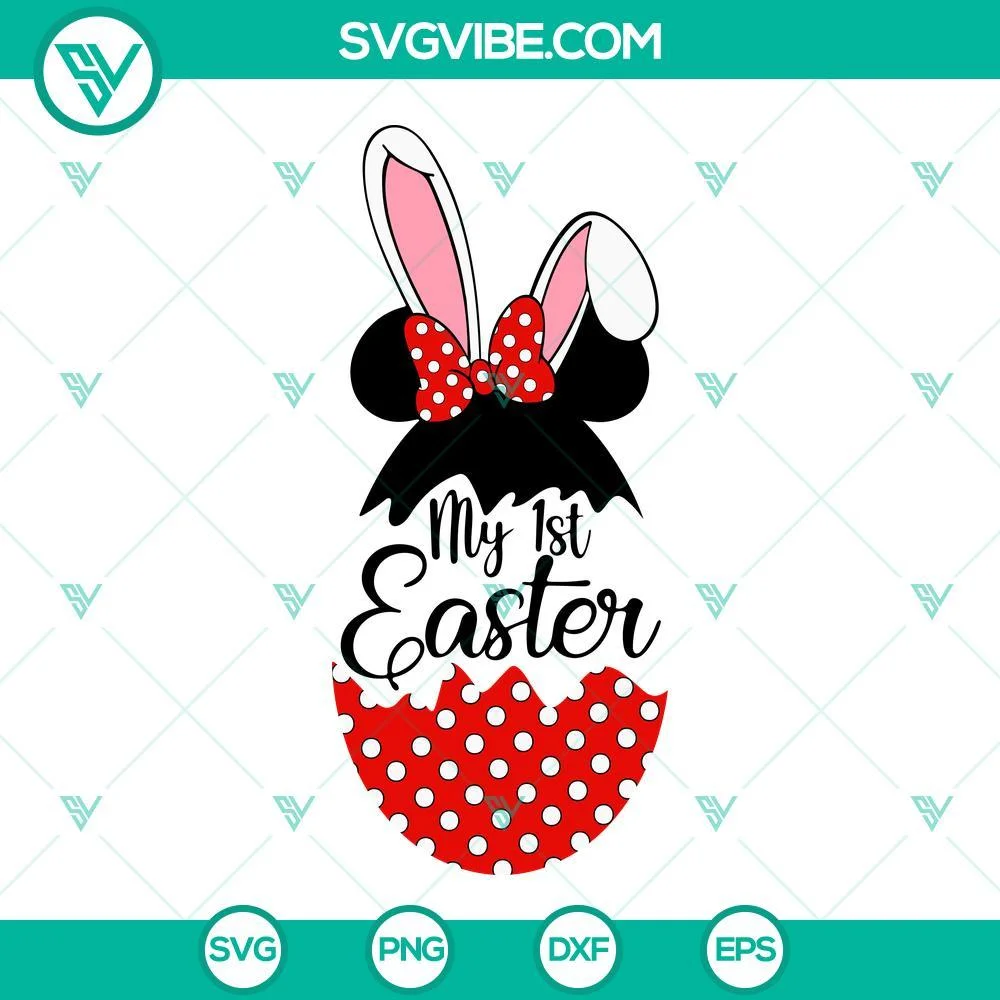 Disney, Easter, SVG Files, My 1st Easter SVG Files, Mickey Minnie Bunny SVG 1