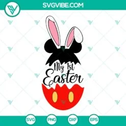 my 1st easter svg mickey minnie bunny svg easter eggs svg easter baby svg png dxf eps files 6 mockup