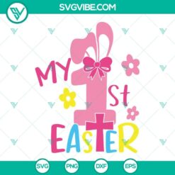 my 1st easter svg my first easter svg happy easter svg my first easter shirt easter bunny svg silhouette cut file for cricut 8 mockup