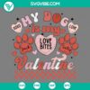 Valentine's Day themed dog SVG images for digital use - PNG, EPS, DXF files included. Perfect for craft projects.