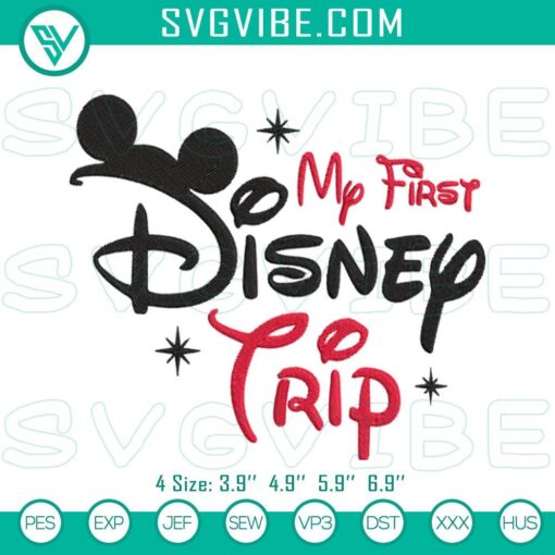 my first disney trip embroidery designs disney family machine embroidery files mockup