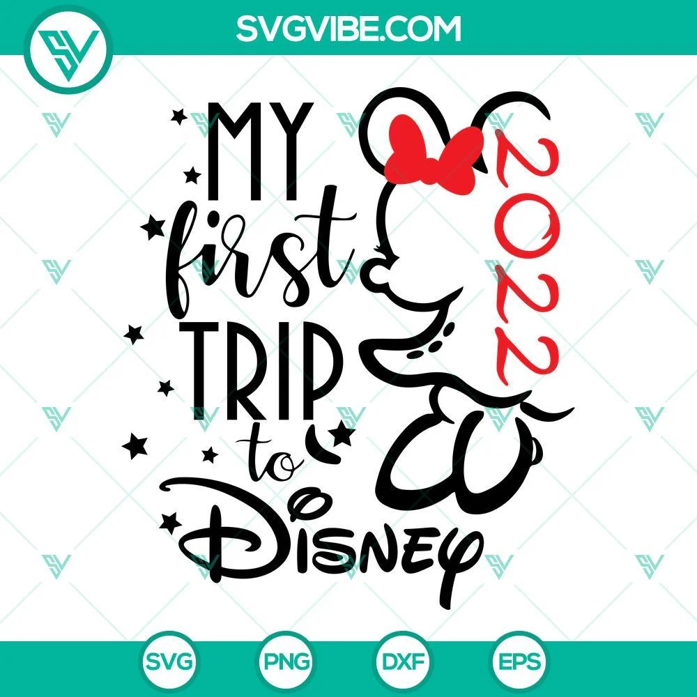 Disney, SVG Files, My First Trip To Disney 2022 SVG Files Bundle, Disney Baby 2