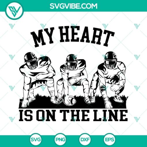 my heart is on the line football svg football player svg png dxf eps cricut files 10 mockup