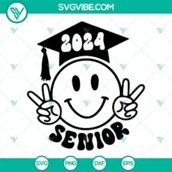 School, SVG Files, Proud Senior Mom 2024 SVG Images, Senior 2024 SVG Download, 3