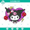 "My Melody and Kuromi heart SVG download bundle, featuring cute Sanrio cartoon characters on white background."