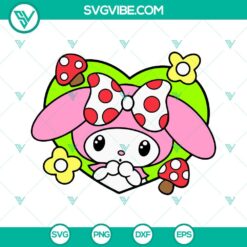 my melody and kuromi heart svg bundle cute sanrio cartoon svg png dxf eps cricut 8 mockup