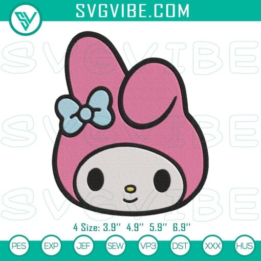 my melody face embroidery design files mockup 20240403 152331