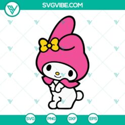 "My Melody character in SVG, PNG, DXF, EPS file formats for digital download"