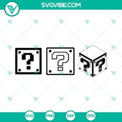 Mystery Box Mario SVG Download, Pixel Question Mark Block SVG Images, Super Mario
