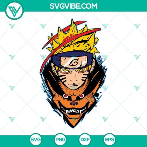 naruto and kurama svg naruto anime shippuden svg png dxf eps cricut 6 mockup