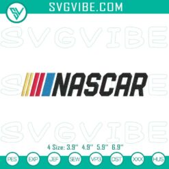 Nascar Logo Embroidery Files, Car Racing Machine Design