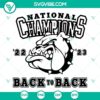 Georgia Bulldogs 2022-2023 National Champions SVG file with a back-to-back design. Ideal for Bulldogs fans to celebrate the victory.