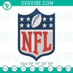 NFL football logo embroidery file with National Football League design - ideal for sports enthusiasts and football fans.