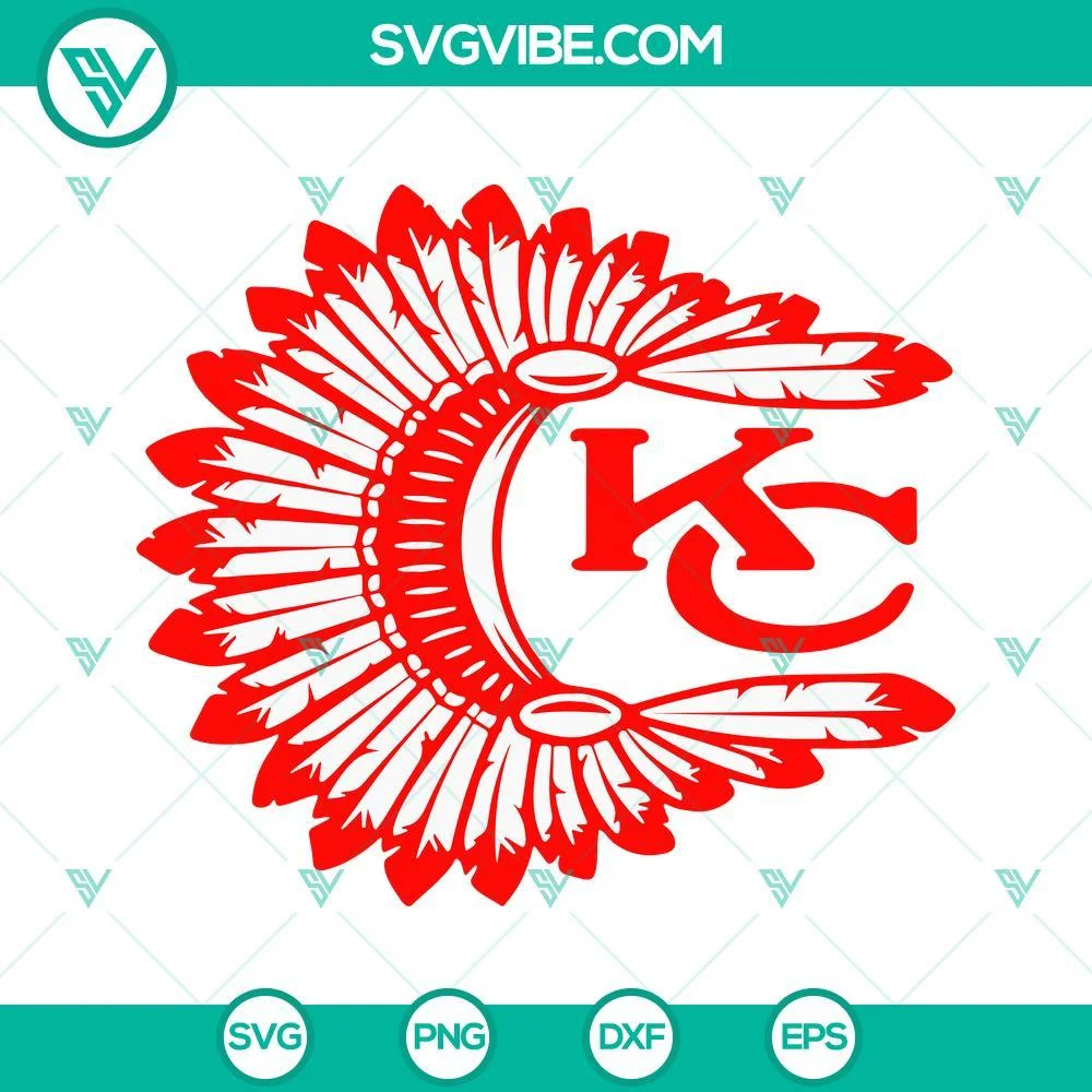 Football, Sports, SVG Files, Native Kansas City Chiefs SVG File, Chiefs 1