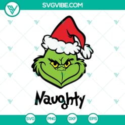 naughty nice grinch and max dog christmas svg png dxf eps cut file silhouette cricut 6 mockup