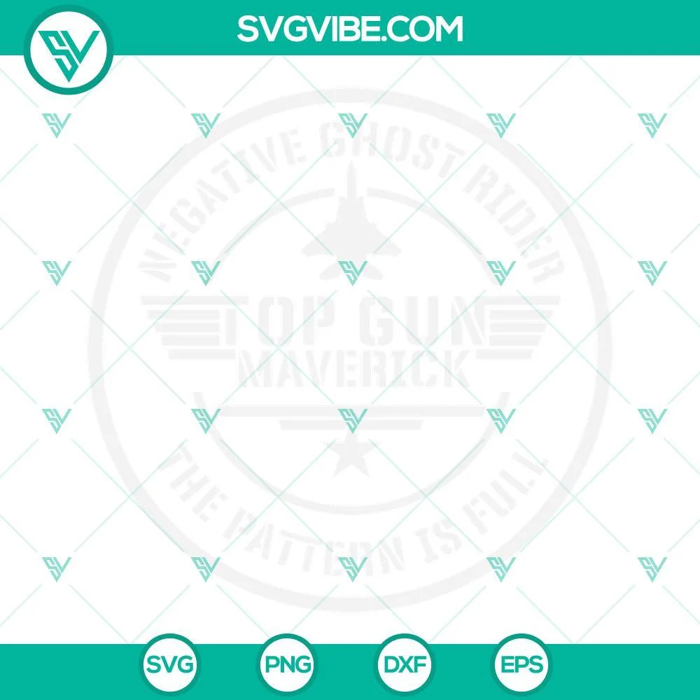 Movies, SVG Files, Negative Ghost Rider The Pattern Is Full SVG Image, Top Gun 1