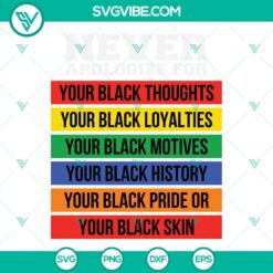 Juneteenth, SVG Files, Never Apologize For Your Blackness Juneteenth SVG Images 20