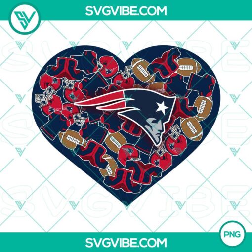 new england patriots heart valentine png file designs mockup