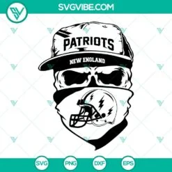 new england patriots skull svg patriots football svg png dxf eps cut files 2 mockup