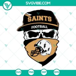 New Orleans Saints Skull SVG Files, Saints Football SVG Image PNG DXF EPS Cut 2