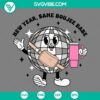Boujee Babe SVG with Disco Ball Stanley Cup Happy New Year design for digital use. Trendy New Year SVG files for crafters.