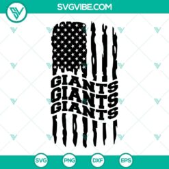 New York Giants American flag SVG with Giants football theme, downloadable PNG and DXF files.