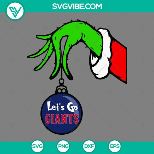 new york giants grinch hand with ornament svg new york giants christmas svg mockup