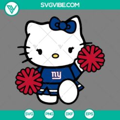 Cartoons, Sports, SVG Files, New York Giants Hello Kitty Cheerleader SVG Image 2