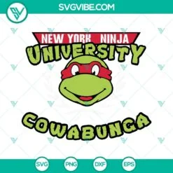 Movies, SVG Files, New York Ninja University Cowabunga SVG Image, Red Ninja 2