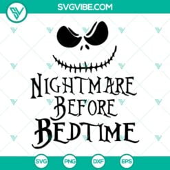 Halloween, SVG Files, Nightmare Before Bedtime SVG Images Bundle, Jack 14