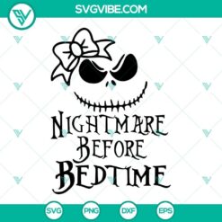 Nightmare Before Bedtime SVG Images Bundle, Jack Skellington And Sally 2