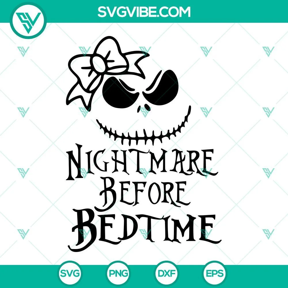 Halloween, SVG Files, Nightmare Before Bedtime SVG Images Bundle, Jack 2