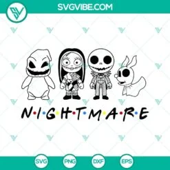 Halloween, SVG Files, Nightmare Before Christmas Friends SVG Image PNG DXF EPS 2