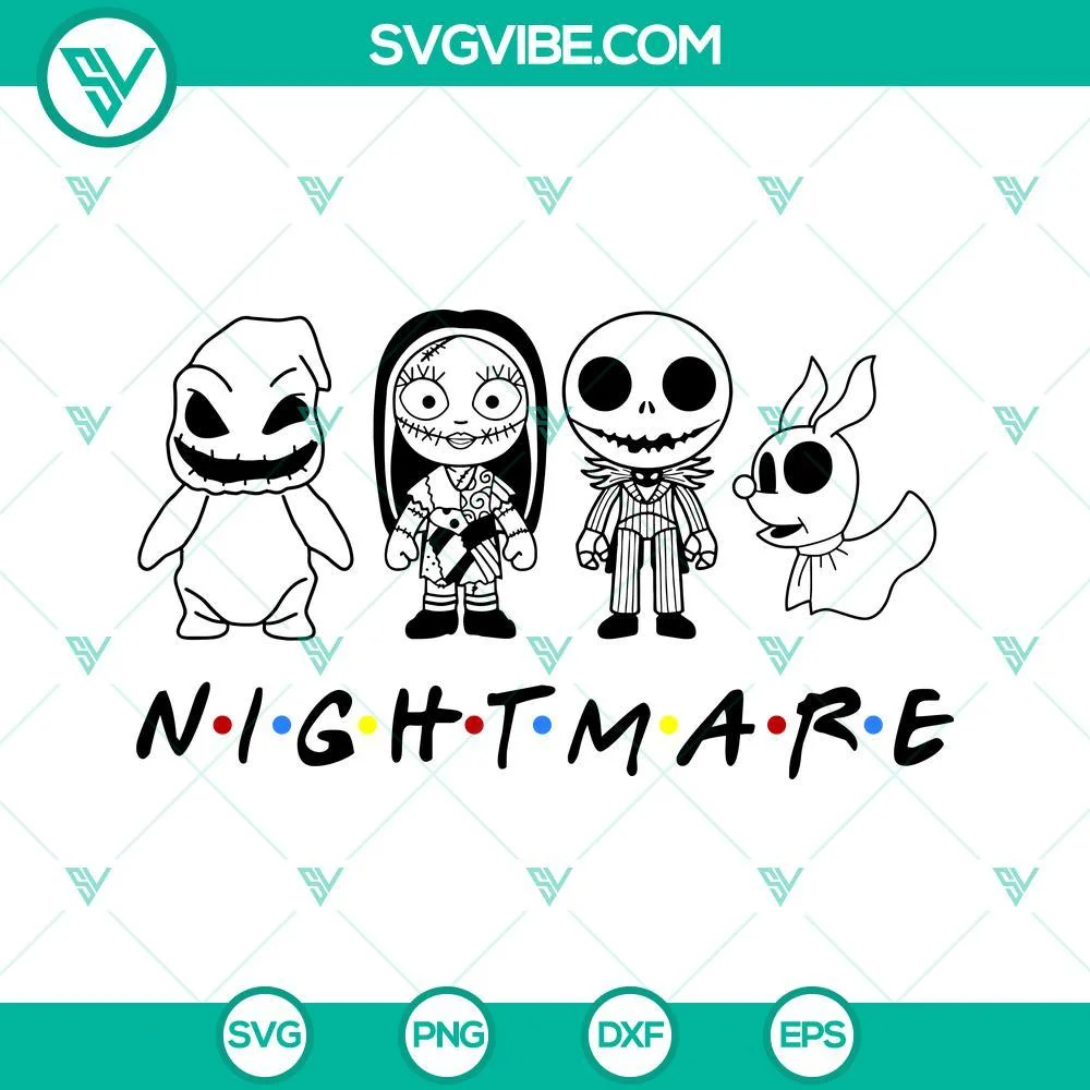 Halloween, SVG Files, Nightmare Before Christmas Friends SVG Image PNG DXF EPS 1