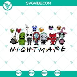 Halloween, SVG Files, Nightmare Friends SVG Files, Jack Skellington SVG Files, 8