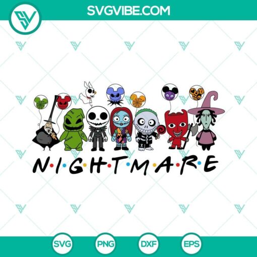 nightmare friends svg jack skellington svg sally svg oogie boogie svg nightmare before christmas svg 8 mockup