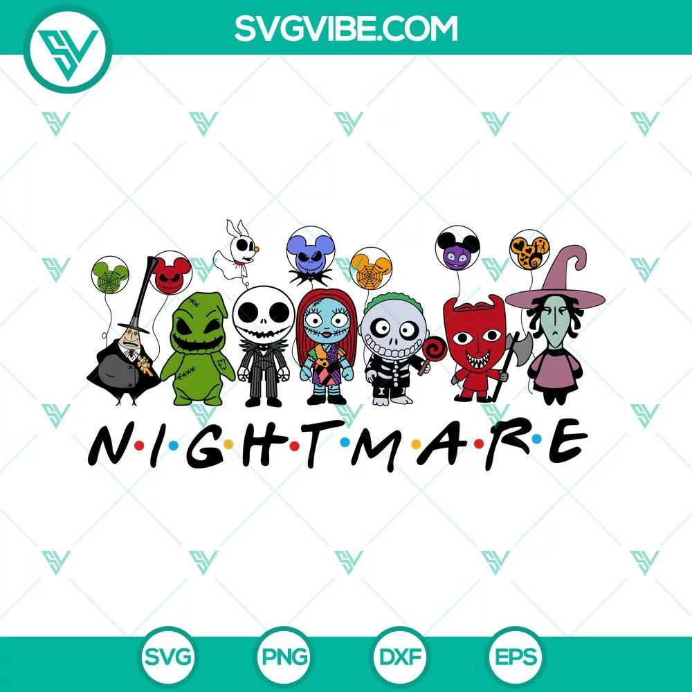 Halloween, SVG Files, Nightmare Friends SVG Files, Jack Skellington SVG Files, 1