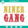 San Francisco 49ers Niner Gang SVG file with PNG, EPS, and DXF formats, perfect for fans and design projects.