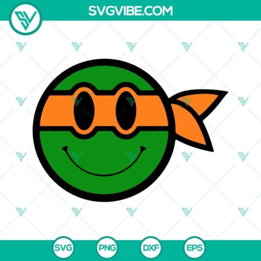 ninja turtes smiling face svg cute teenage mutant ninja turtles svg png dxf eps cricut files 9 mockup 1